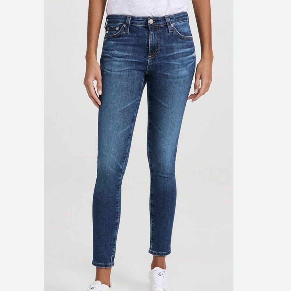 Adriano Goldschmied AG-ED Denim The Farrah Skinny Crop‎ High Rise Soft Denim 28